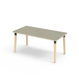 Bord Helmi akustik linoleum 160x80 cm vit hylsa