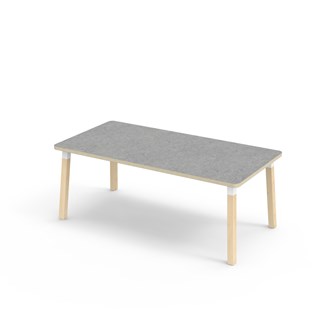 Bord Helmi akustik linoleum 160x80 cm vit hylsa