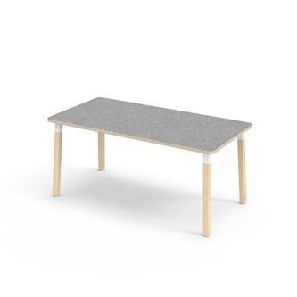 Bord Helmi akustik linoleum 160x80 cm vit hylsa