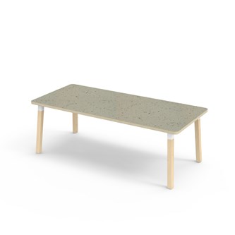 Bord Helmi akustik linoleum 180x80 cm vit hylsa