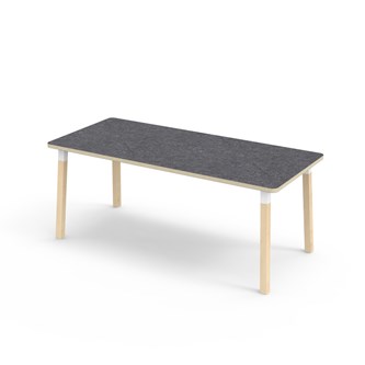 Bord Helmi akustik linoleum 180x80 cm vit hylsa