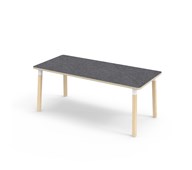 Bord Helmi akustik linoleum 180x80 cm vit hylsa