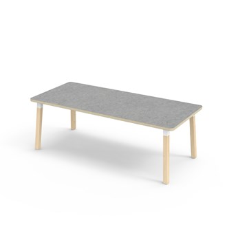 Bord Helmi akustik linoleum 180x80 cm vit hylsa