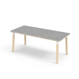 Bord Helmi akustik linoleum 180x80 cm vit hylsa