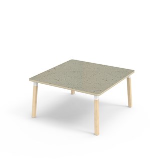 Bord Helmi akustik linoleum 120x120 cm vit hylsa