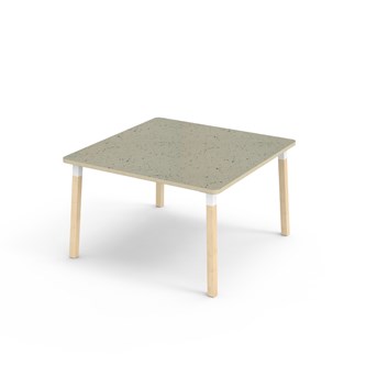 Bord Helmi akustik linoleum 120x120 cm vit hylsa