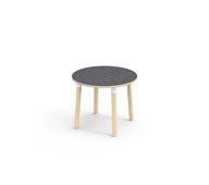 Bord Helmi akustik linoleum ø 90 cm vit hylsa