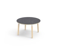 Bord Helmi akustik linoleum ø 120 cm vit hylsa