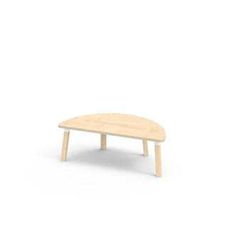 Bord Helmi FSC akustiklaminat halvrunt 120-60 cm vit hylsa