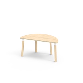 Bord Helmi FSC akustiklaminat halvrunt 120-60 cm vit hylsa