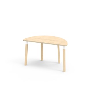 Bord Helmi FSC akustiklaminat halvrunt 120-60 cm vit hylsa