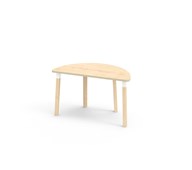 Bord Helmi FSC akustiklaminat halvrunt 120-60 cm vit hylsa