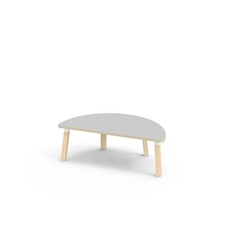 Bord Helmi FSC akustiklaminat halvrunt 120-60 cm vit hylsa