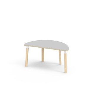 Bord Helmi FSC akustiklaminat halvrunt 120-60 cm vit hylsa