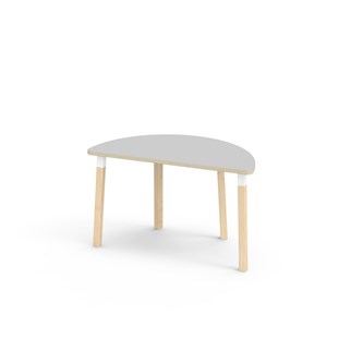 Bord Helmi FSC akustiklaminat halvrunt 120-60 cm vit hylsa