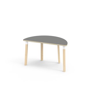 Bord Helmi FSC akustiklaminat halvrunt 120-60 cm vit hylsa