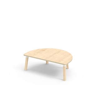 Bord Helmi FSC laminat halvrunt 120-80 cm vit hylsa