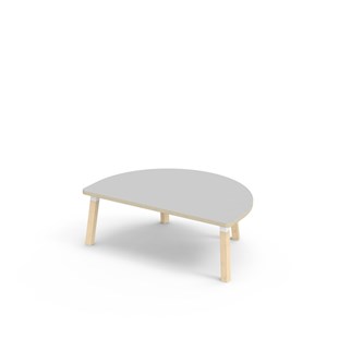 Bord Helmi FSC laminat halvrunt 120-80 cm vit hylsa