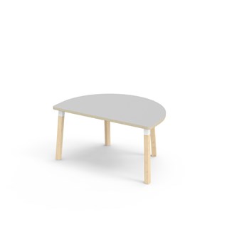 Bord Helmi FSC laminat halvrunt 120-80 cm vit hylsa