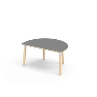 Bord Helmi FSC laminat halvrunt 120-80 cm vit hylsa