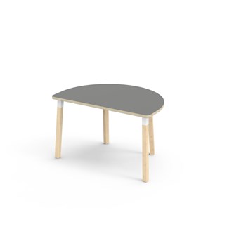 Bord Helmi FSC laminat halvrunt 120-80 cm vit hylsa