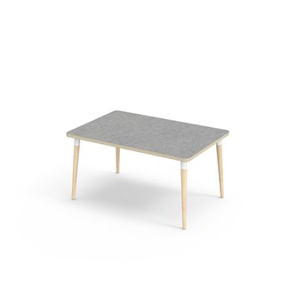 Bord My akustik linoleum 120x80 cm vit hylsa