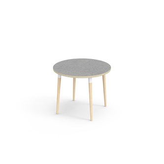 Bord My akustik linoleum ø 90 cm vit hylsa