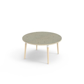 Bord My akustik linoleum ø 120 cm vit hylsa