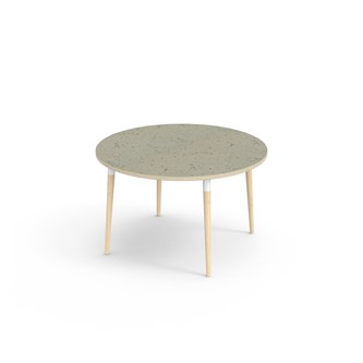 Bord My akustik linoleum ø 120 cm vit hylsa