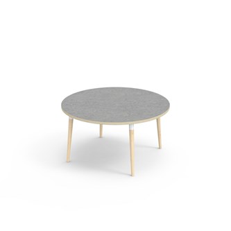 Bord My akustik linoleum ø 120 cm vit hylsa