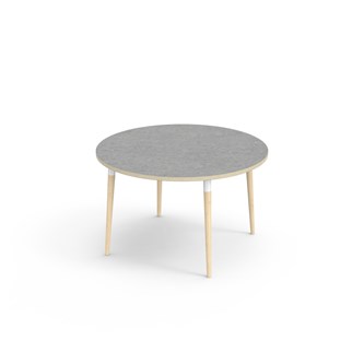 Bord My akustik linoleum ø 120 cm vit hylsa