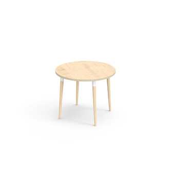 Bord My FSC akustiklaminat ø 90 cm vit hylsa