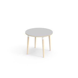 Bord My FSC akustiklaminat ø 90 cm vit hylsa