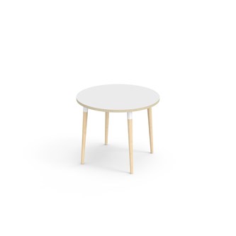 Bord My FSC akustiklaminat ø 90 cm vit hylsa