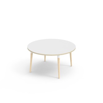 Bord My FSC laminat ø 120 cm vit hylsa