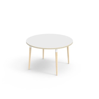 Bord My FSC laminat ø 120 cm vit hylsa