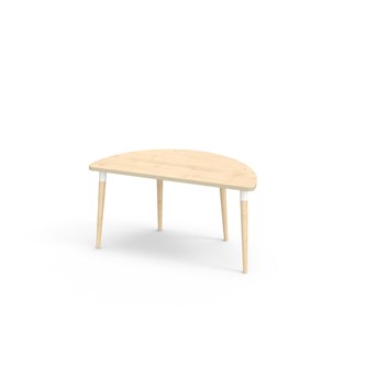 Bord My FSC laminat halvrunt 120-60 cm vit hylsa