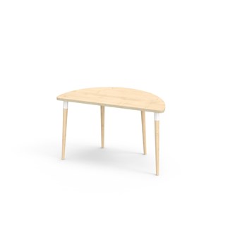 Bord My FSC laminat halvrunt 120-60 cm vit hylsa