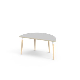 Bord My FSC laminat halvrunt 120-60 cm vit hylsa