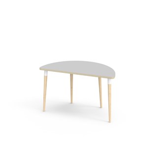 Bord My FSC laminat halvrunt 120-60 cm vit hylsa