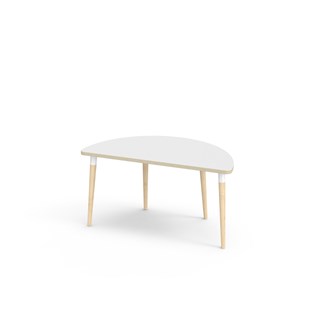 Bord My FSC laminat halvrunt 120-60 cm vit hylsa