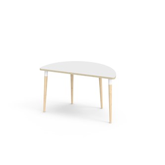 Bord My FSC laminat halvrunt 120-60 cm vit hylsa