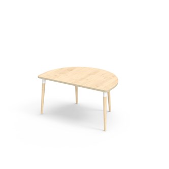 Bord My FSC laminat halvrunt 120-80 cm vit hylsa