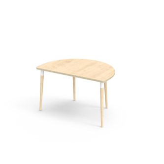 Bord My FSC laminat halvrunt 120-80 cm vit hylsa