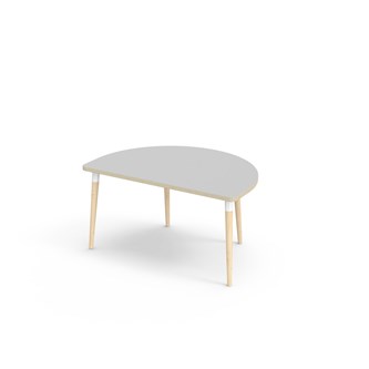 Bord My FSC laminat halvrunt 120-80 cm vit hylsa