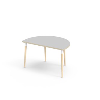 Bord My FSC laminat halvrunt 120-80 cm vit hylsa