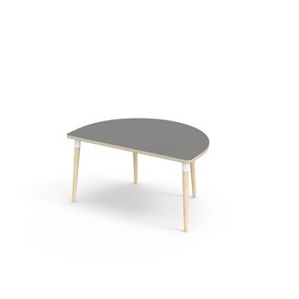 Bord My FSC laminat halvrunt 120-80 cm vit hylsa