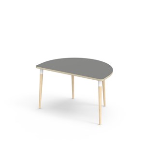 Bord My FSC laminat halvrunt 120-80 cm vit hylsa