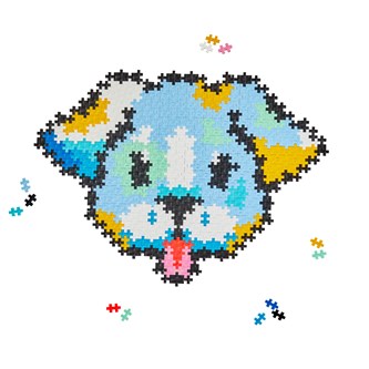 PLUS-PLUS Puzzle by Numbers Hund