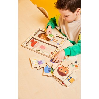 Årstidspussel Vad ska jag ha på mig?